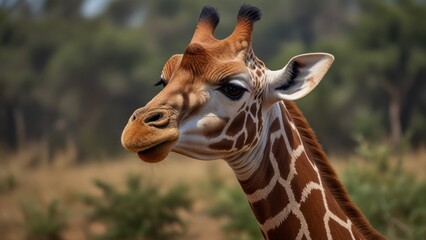 Obraz premium Close-Up of a Giraffe