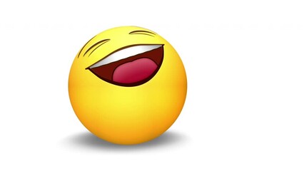 Emoji ROFL rollling on the floor and laughing animation.