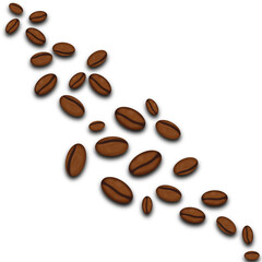 coffee beans and shadow. Coffee beans. coffee grains. Coffee beans dark roast piles of coffee. Coffee Manufacture, Cafes and Restauraunts