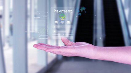 Digital online payment concept, Business with online payment and shopping online payment, banking,...