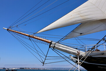 tall ship in the harbor