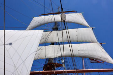 Fototapeta premium mast of a vintage tall ship