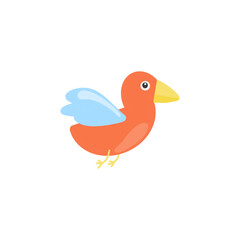 Colorful cartoon bird illustration