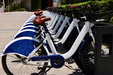 electric bike rental and charging station