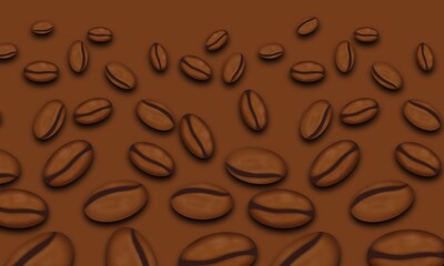 coffee beans and shadow background. Coffee beans isolated. coffee grains. Drinks menu. Coffee Manufacture, Cafes and Restauraunts