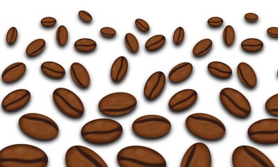 coffee beans and shadow background. Coffee beans isolated. coffee grains. Drinks menu. Coffee Manufacture, Cafes and Restauraunts