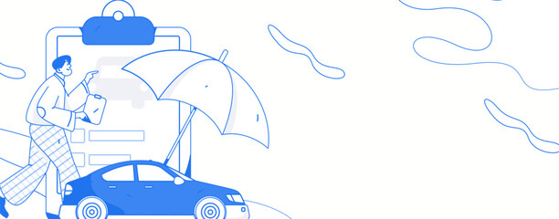 Buy insurance for car flat character vector concept operation illustration  © Lyn Lee
