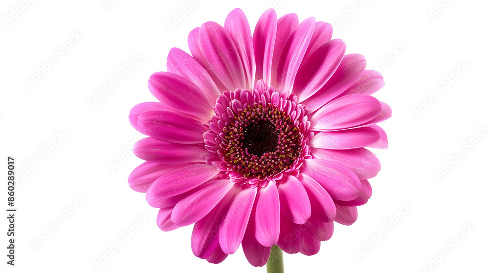 Aufkleber violetpink gerbera flower on a white isolated background with clipping path closeup for design natur