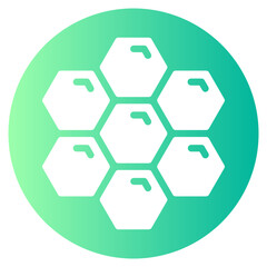 honeycomb gradient icon