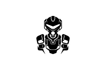 Black color robotics vector design