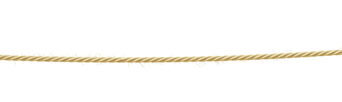 Rope isolated on white, transparent, 3d render