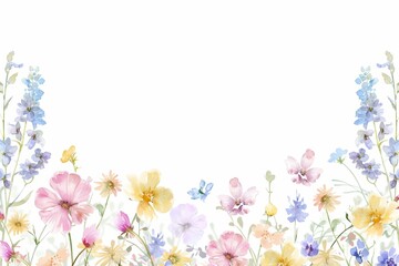 Delicate Floral Frame for Spring Designs Generative AI