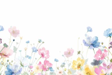 Delicate Floral Frame for Spring Designs Generative AI