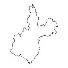 Irkutsk Oblast map, administrative division of Russia. Vector illustration.