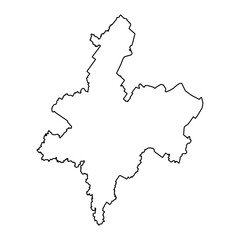 Kirov Oblast map, administrative division of Russia. Vector illustration.