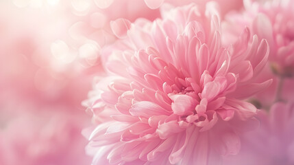 Beautiful pink chrysanthemum flowers in soft style for background : Generative AI