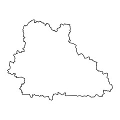 Kurgan Oblast map, administrative division of Russia. Vector illustration.