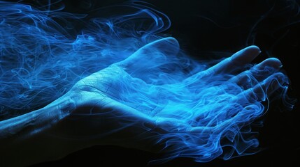 Fototapeta premium Glowing fantasy hand concept.