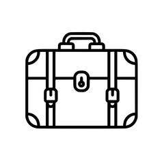 Obraz premium suitcase icon, travel icon, vacation icon, baggage icon, bag icon, business icon, tourism icon, luggage icon, holiday icon, summer icon, transportation icon, beach icon, airplane icon, plane icon, tou