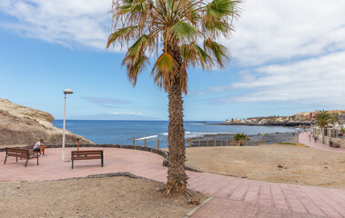Am Playa de la Enramada auf Teneriffa, Spanien.