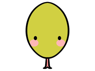 かわいいヘビの顔キャラクターイラスト素材