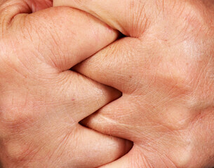 Fototapeta premium close-up hands of the old man