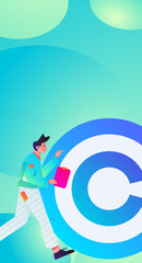 Protect intellectual property flat vector concept operation hand drawn illustration
