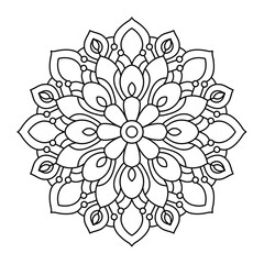 simple and beautiful mandala design for coloring book, mandala art for henna and tattoo design