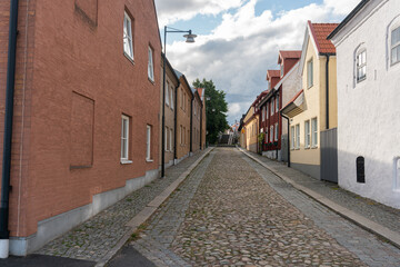 Beautiful residential houses in a European town
