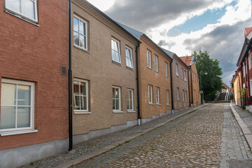 Beautiful residential houses in a European town