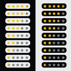 Star rating with black and white background