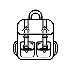 Obraz premium backpack icon, backpack svg, backpack png, backpack vector, suitcase icon, travel icon, vacation icon, baggage icon, bag icon, business icon, tourism icon, luggage icon, holiday icon, summer icon, tra
