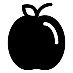 apple glyph  icon vector illustration isolated on white background