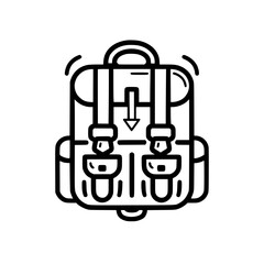 backpack icon, backpack svg, backpack png, backpack vector, suitcase icon, travel icon, vacation icon, baggage icon, bag icon, business icon, tourism icon, luggage icon, holiday icon, summer icon, tra