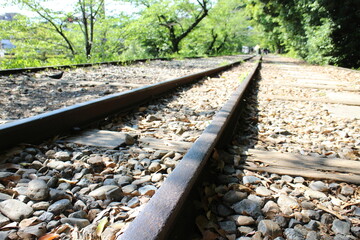 Fototapeta premium Keage Incline (old train tracks) in Kyoto, Japan