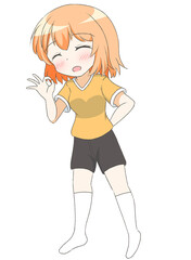 部屋着の女の子1