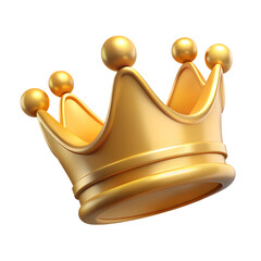 Golden crown emoji illustration representing royalty, power, and luxury. Perfect for use in digital art, design projects, and social media graphics.