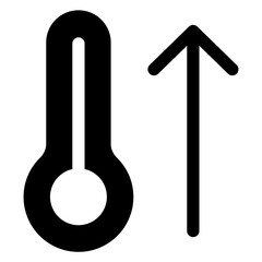 temperature  glyph  icon vector illustration isolated on white background
