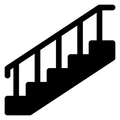 stairs  glyph  icon vector illustration isolated on white background