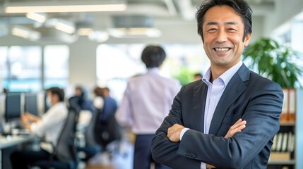 笑顔の中堅ビジネスマン07