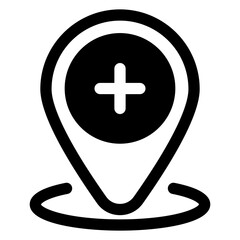 Obraz premium hospital glyph i icon vector illustration isolated on white background