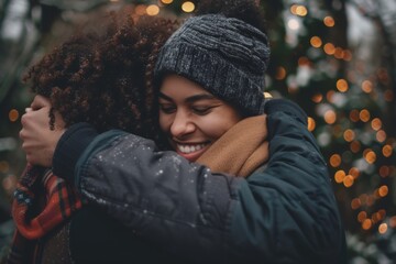 diverse couple in a loving embrace, illustrating a secure attachment style characterized by trust, mutual respect, and emotional closeness, relationship therapy