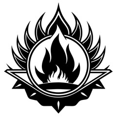 illustration of a fire vector logo icons.