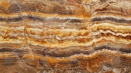 Naklejka premium Brown striped marble surface texture