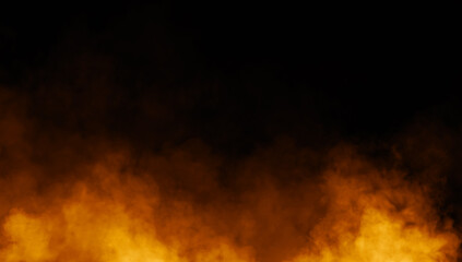 Abstract misty fog on isolated black background. Smoke stage studio. Texture overlays. The concept of aromatherapy.