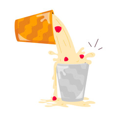 Ready to use flat sticker of holi drink 

