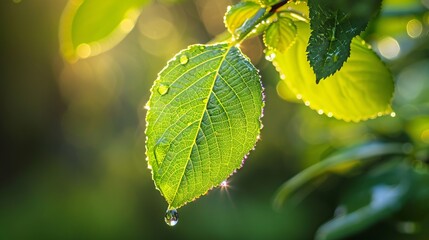 In essence, the image of a raindrop falling from a green leaf encapsulates the timeless beauty and harmony of nature. It invites contemplation, appreciation, and a deeper connection to