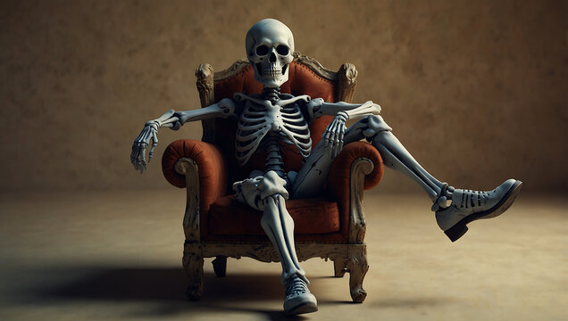 skeleton of a knight