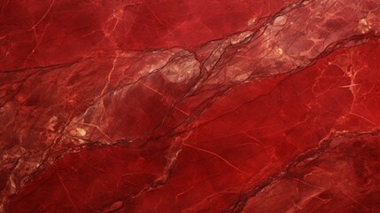 Close-up of a high-quality red marble pattern with white veins and details for design use