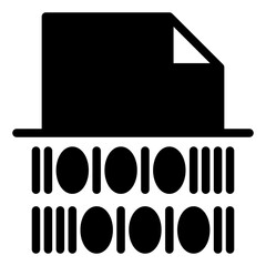 data  glyph  icon vector illustration isolated on white background